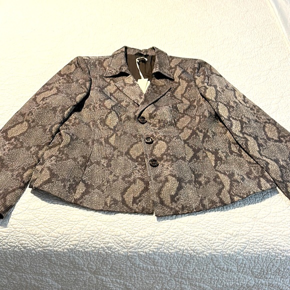 NWT Santorelli Italian Snakeskin Blazer